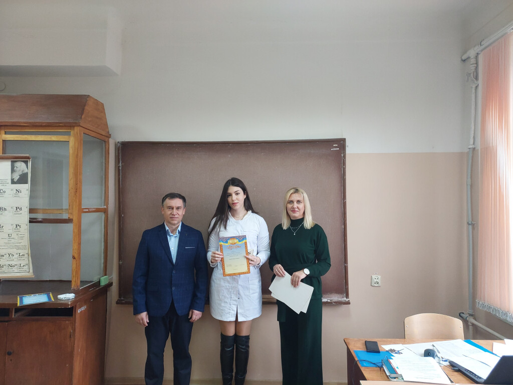 Щиро вітаємо переможців І етапу Всеукраїнської студентської олімпіади з навчальної дисципліни «Медична хімія» серед здобувачів вищої освіти стоматологічного факультету.